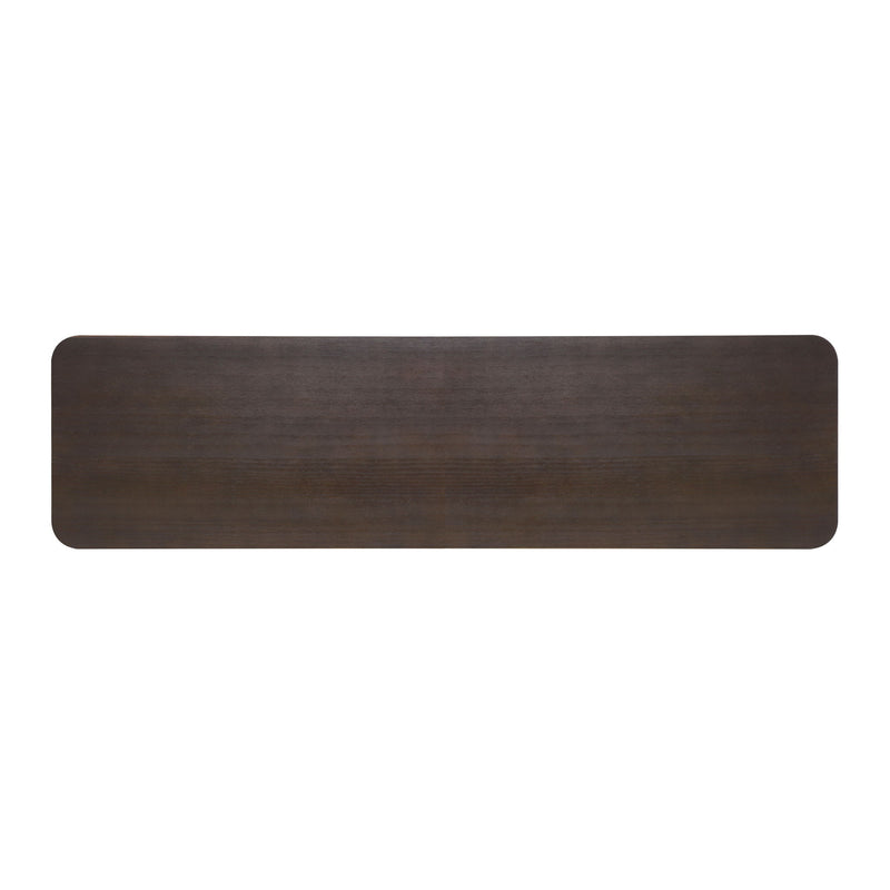 Console Table With Open Arch Cutouts For Living Room Hallway - Espresso