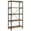 Avon - 2 Piece Computer Desk And Bookcase With 3 Drawers - Rustic Brown
