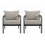 Leora - Modern Minimalist Round Tube Sofa Chair With Cushions - Beige / Black