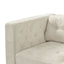 3 Seater Sofa With Square Arms, Tufted Pillow Back For Living Room