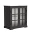 Modern Bathroom Vanity With Ceramic Sink, Tempered Blurred Glass Doors
