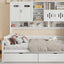 Daybed With All-In-One Cabinet And Shelf