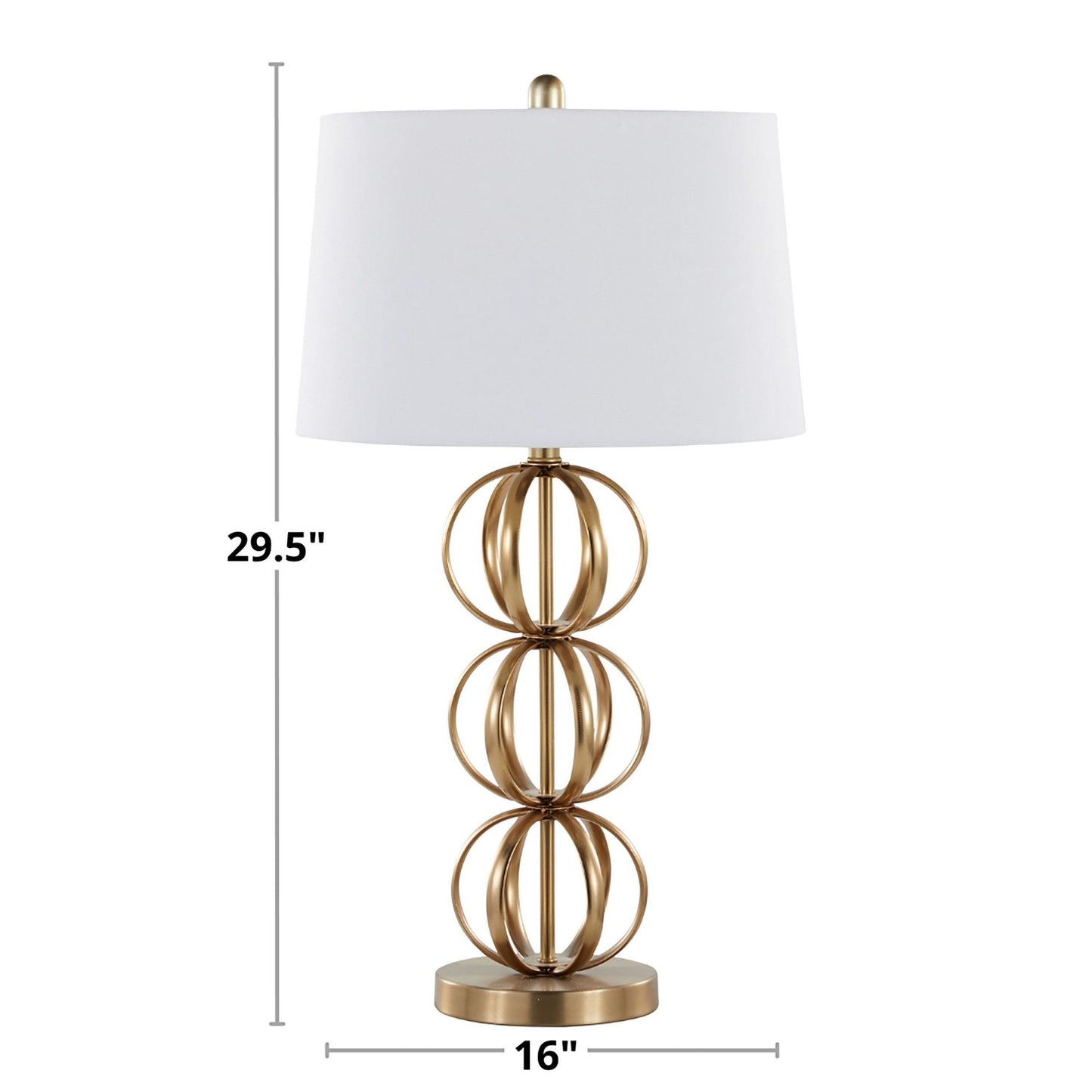 Linx - Contemporary Table Lamp (Set of 2) - Gold / White