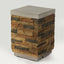 Outdoor Propane Tank Holder Fire Pit Cover Side Table - Sandstone