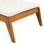 Versatile Chaise Lounge With Wheels Acacia Wood Recliner For Patio - Cream