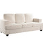 Modern Sofa, Comfortable 3 Seater Couch With Deep Seating, Loose Back Cushions, Wide Arms