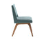 Dining Chair With Upholstered Seat And Back (Set of 2) - Blue