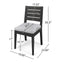 Outdoor 6 Seater Dining Set With Bench - Dark Gray / Light Gray