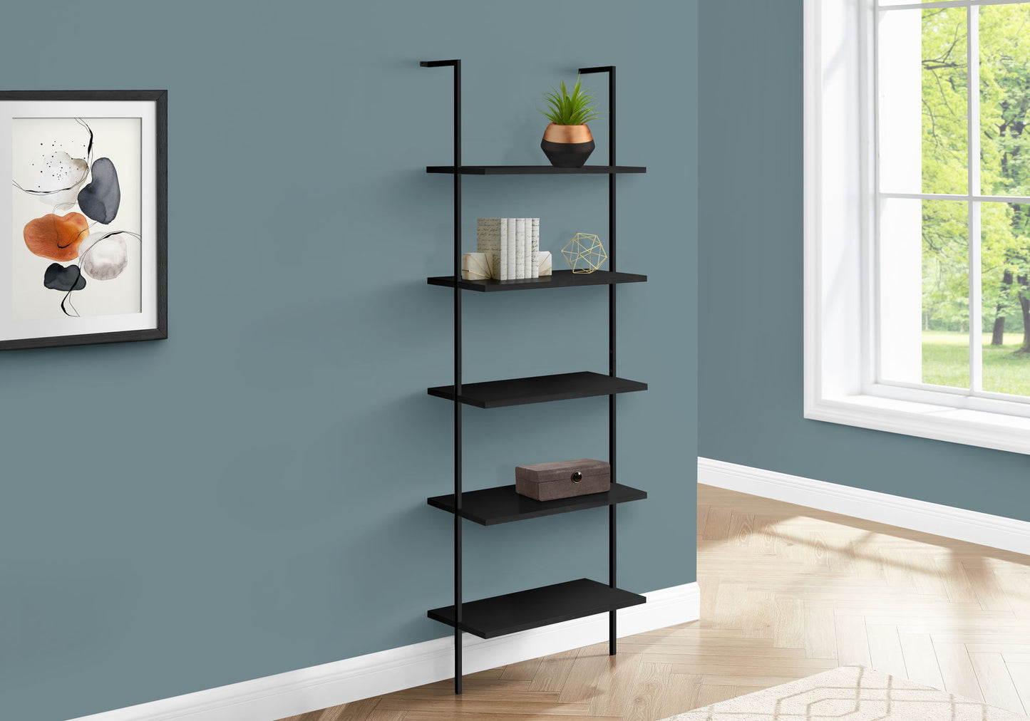 Etagere Bookcase Ladder 5 Tier For Office