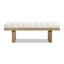 Bella - Upholstered Modern Accent Bench - Ivory White
