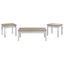 Quintara - 3 Piece Coffee Table Set - Natural / White
