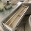Anpu - Faux Crocodile Skin Console Cabinet - Silver