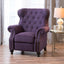 Accented Push Back Recliner Chair With Rolled Arms, Enjoy Cocooning Comfort