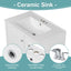 Freestanding Bathroom Vanity With Sink, Soft Close Door, 3 Drawers