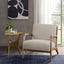 Mid-Century Style Lounge Chair With Upholstered Seat
