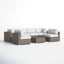 Seating Set With Cushions Handcrafted Wicker Design