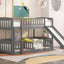 Low Bunk Bed With Slide, Fence And Ladder