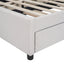 Upholstered Platform Bed With Drawers, Classic Headboard Design