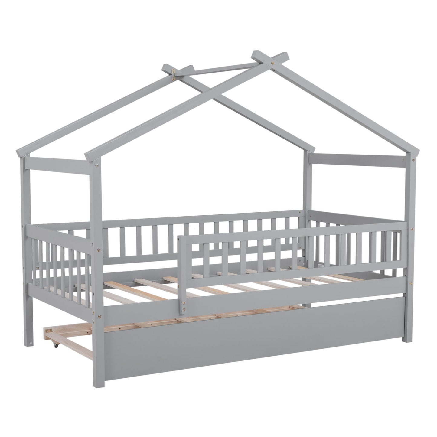 Creativity House Bed With Twin Size Trundle