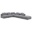 Amherst - Armless Chair With Accent Pillow - Gray