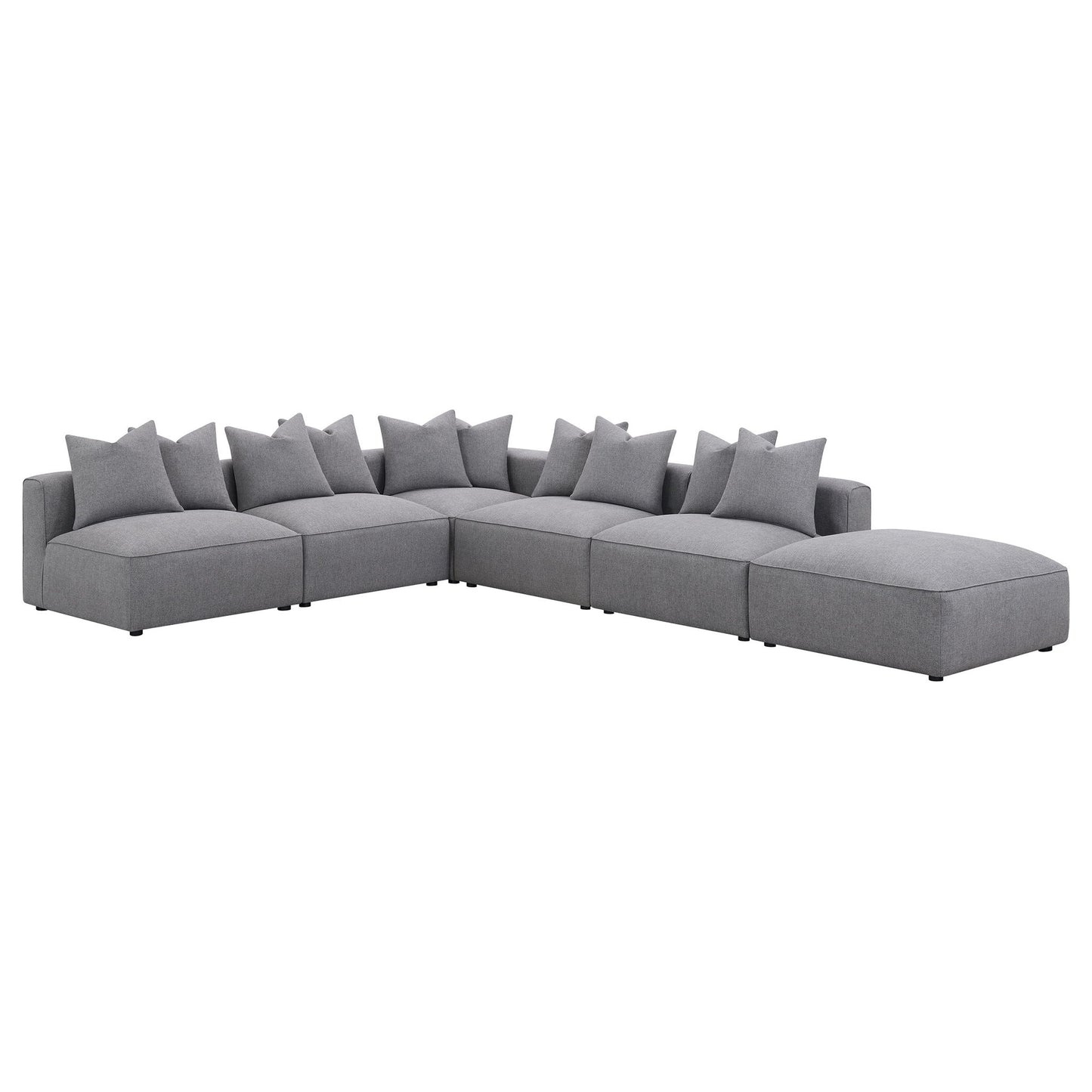 Amherst - Armless Chair With Accent Pillow - Gray