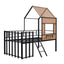 Loft Bed With Roof, Window, Guardrail, Ladder
