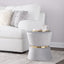 Gemma - Contemporary / Glam Ottoman - Silver / Gold