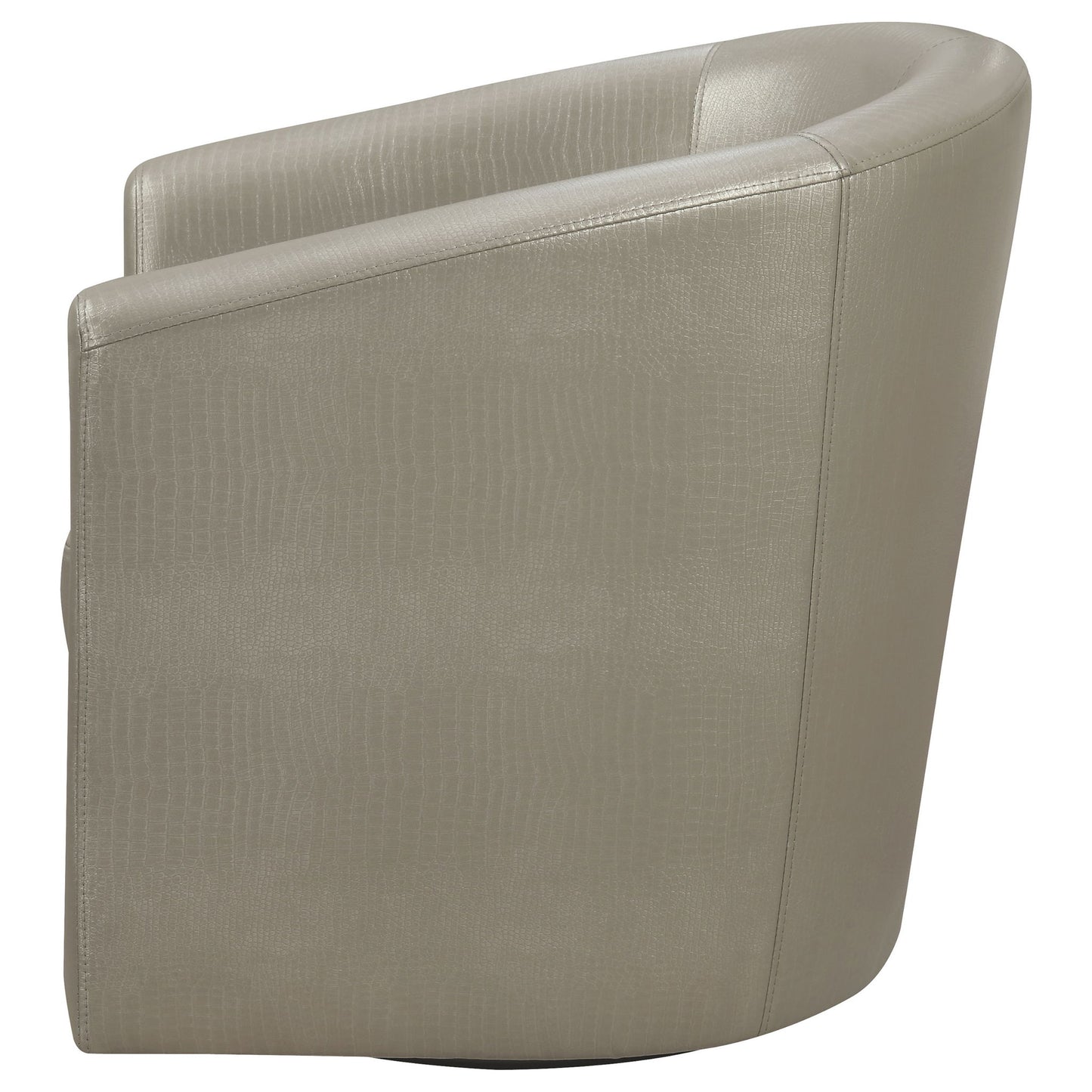 Swivel Armchair With Barrel-Back Design