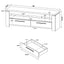 2 Drawer TV Console With Floating Top - Gray