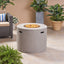 Round Iron Fire Pit With 40, 000 Btu