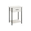 Contemporary 2 Tier Accent Table With Storage Drawer