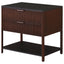 Tova - 2 Drawer Side Table With Shelf - Dark Brown