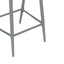 Outdoor Bar Height Metal Frame Counter Stools With Scallop Shaped Backrest & Water Resistant Cushions