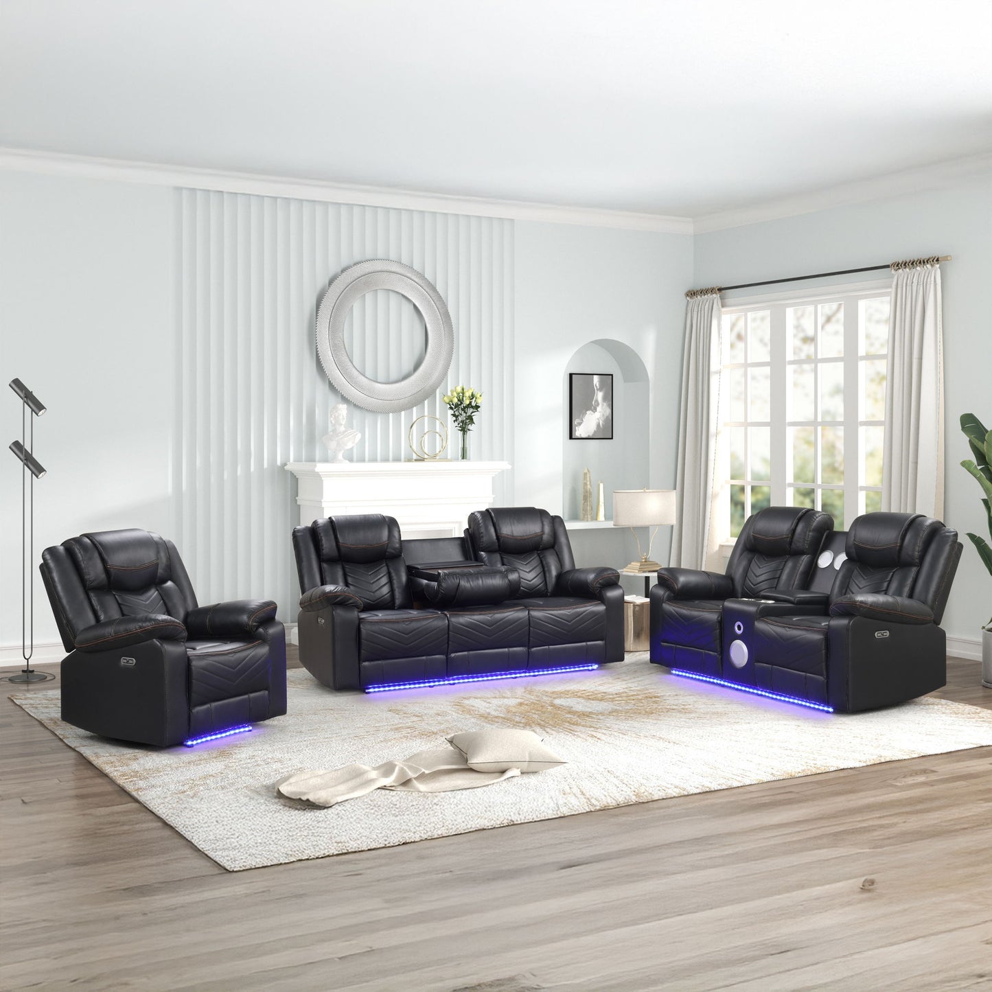 Challenger - LED Power Recliner Set
