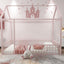 Metal Bed House Bed Frame With Fence