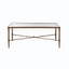 Metal Rectangle Coffee Table With Tempered Glass Top - Bronze