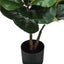 49" Tall, Artificial Plant, Fiddle Tree, Indoor, Faux, Fake, Floor, Greenery, Potted, Real Touch, Decorative - Green / Black