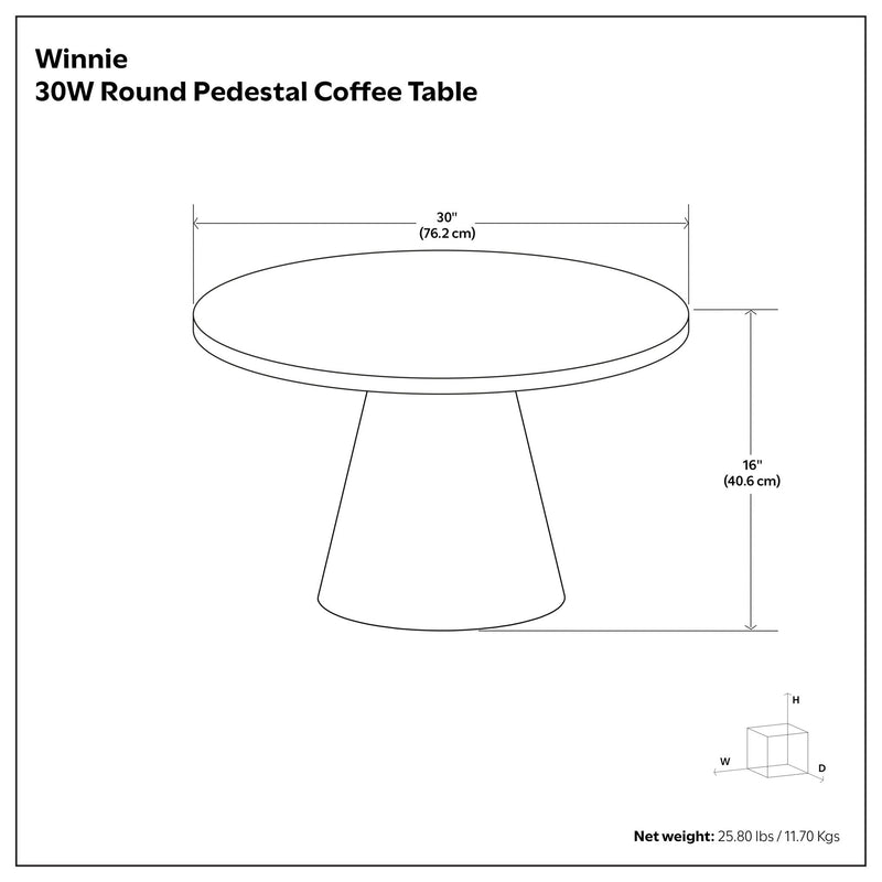 Winnie - Round Coffee Table - Walnut