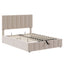 Elegant Upholstered Platform Bed With Hydraulic Storage System