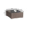 Stylish Rattan Wicker Person Seating Group With Premium Sunbrella Cushions Perfect For Outdoor Entertaining