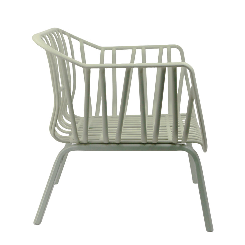 Huron - Outdoor Patio Club Chair (Set of 2) - Beige / Light Green