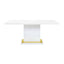 Gaines - High Gloss Dining Table With Pedestal Base