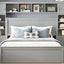 Bed With All In One Cabinet, Shelf And Sockets, Twin Long Trundle