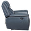 Brier - Upholstered Padded Arm Recliner Chair With Manual Recline And Pillowtop Arms - Blue