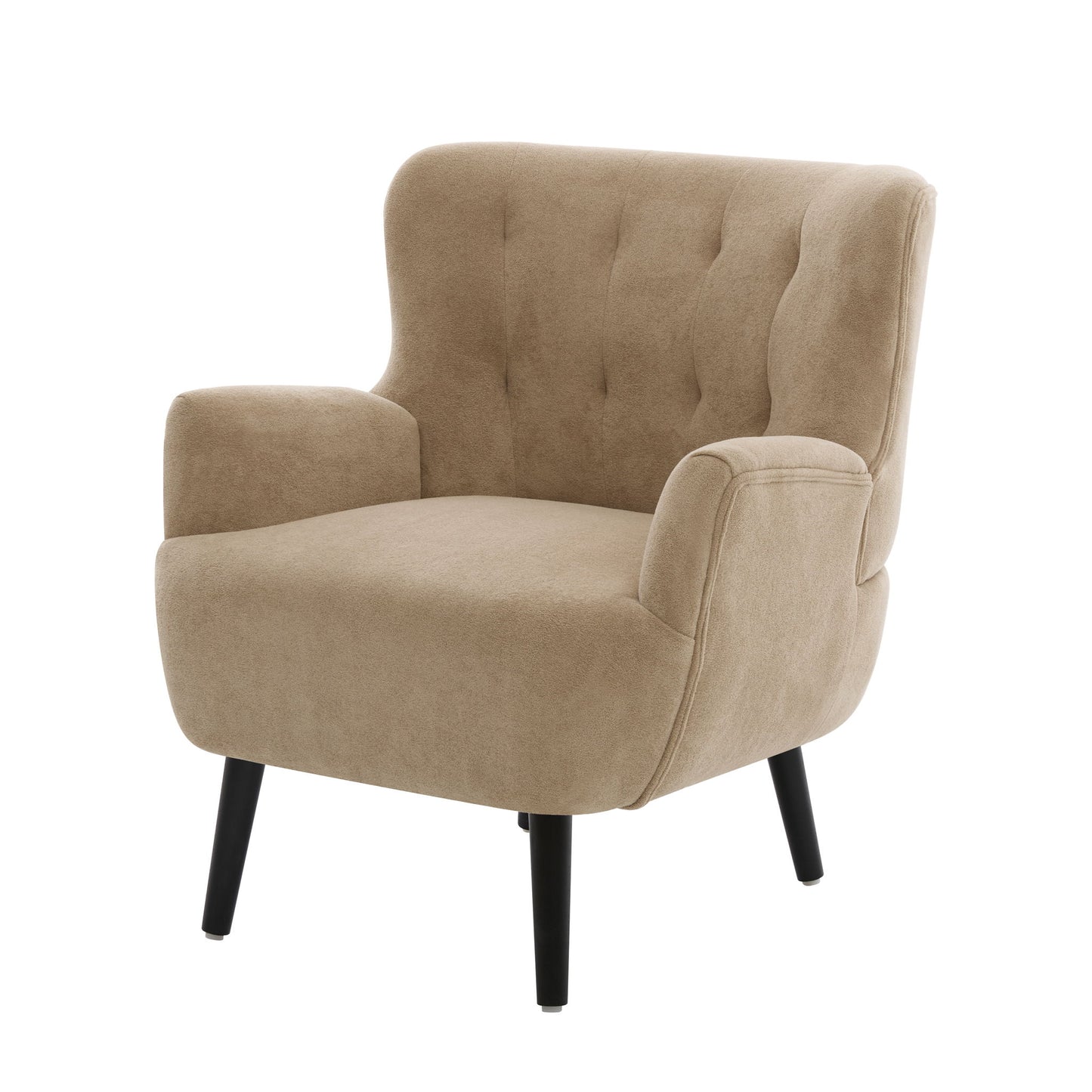Armchair With Round Arm - Brown