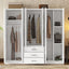 6 Doors Wardrobe Storage For Bedroom, With Big Drawers