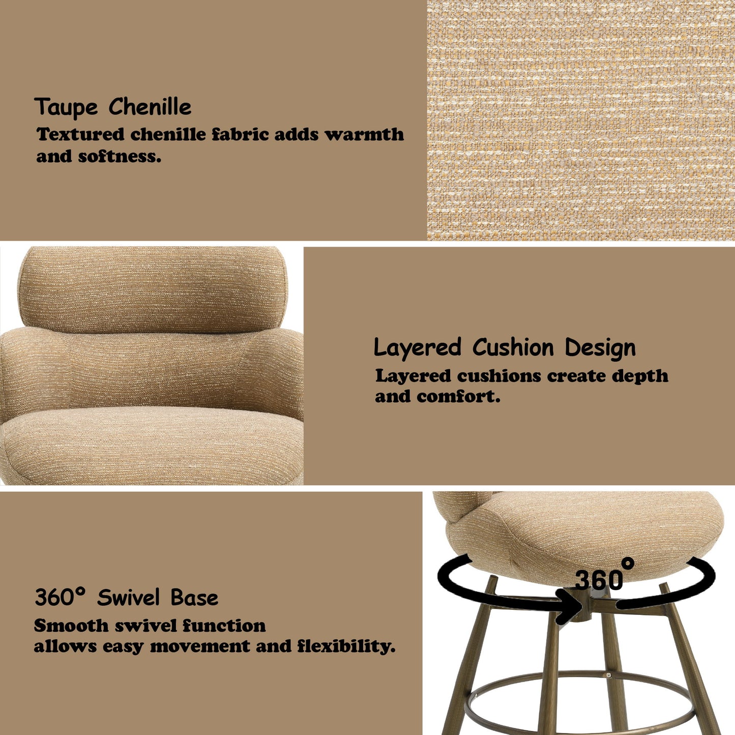 Jena - Counter Height Chair With Swivel