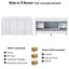 Bathroom Vanity With Separate Sink, Soft Close Doors And 4 Drawers