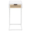 Kenneth - C Shape Side Table With Single Drawer - White