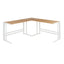 Roman - Industrial L Shaped Desk - White / Natural